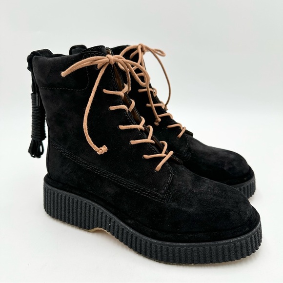 Rag & Bone Sloane Suede Lace-Up Boot in Black - Picture 1 of 12